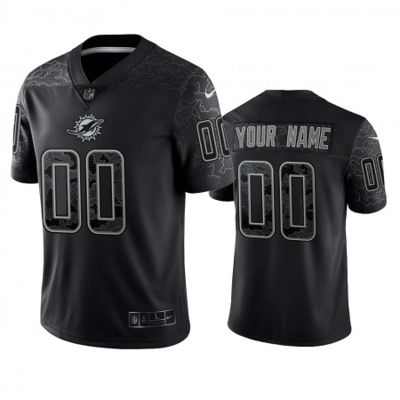 Maillot Miami Dolphins Custom Noir Reflective Limited - Homme